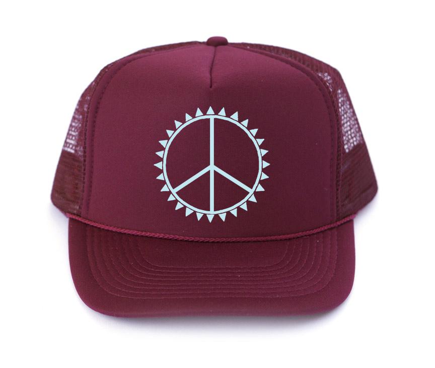 The PEACE Trucker Hat - Amber Moon 