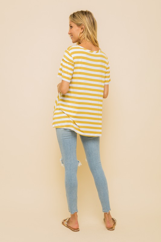 Mustard Striped Tee