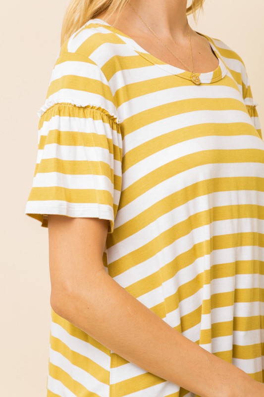 Mustard Striped Tee