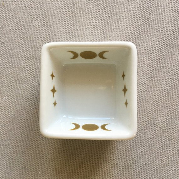 Triple Goddess Moons Tiny Bowl - Amber Moon
