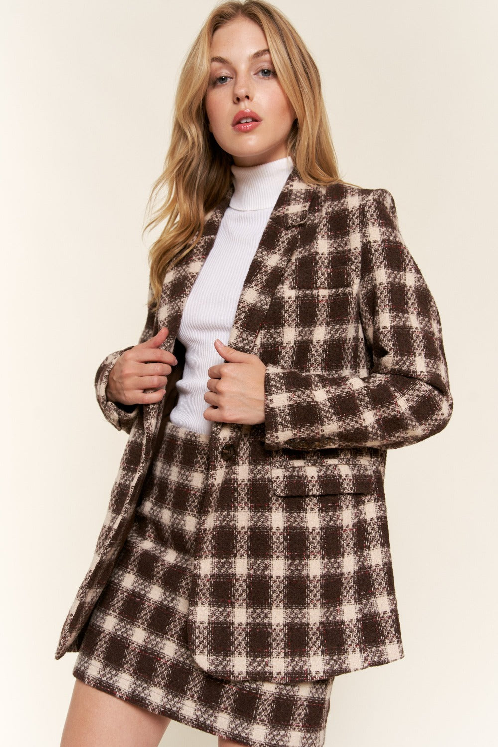 Dionne Plaid Blazer