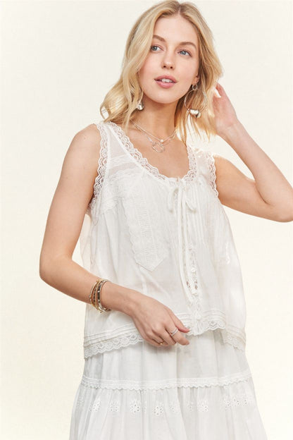 Josette Cotton Top in White