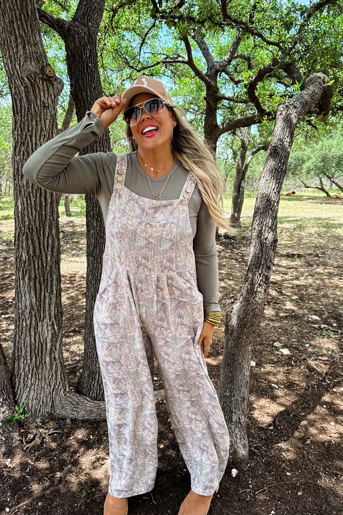 PREORDER: Camo Ribbed Overalls