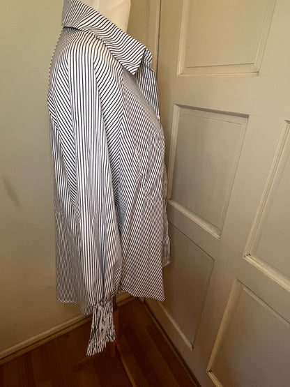 Amber Moon Revival: Striped Button Down w/ Smocked Cuffs