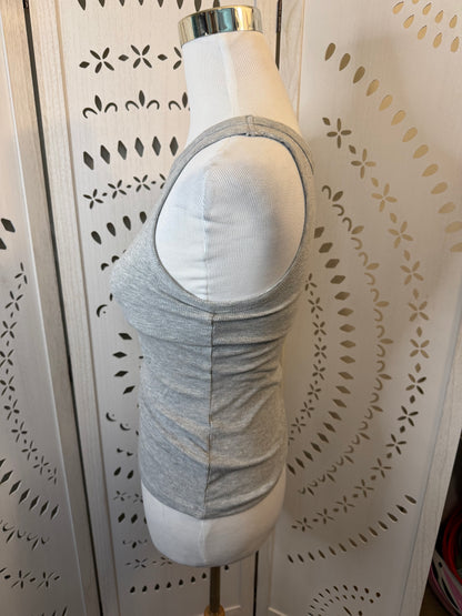 Amber Moon Revival: Built in Bra Grey Tank