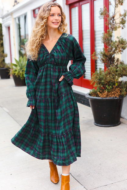 Plaid Maxi in Green