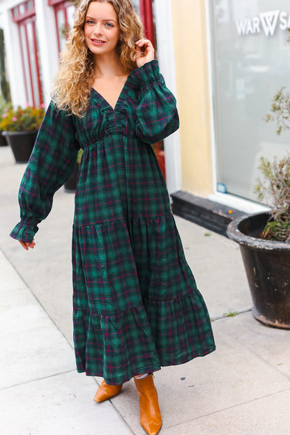 Plaid Maxi in Green