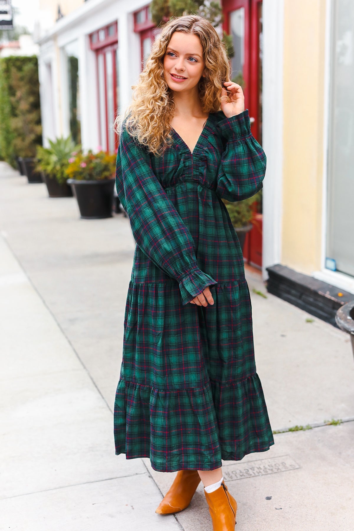 Plaid Maxi in Green