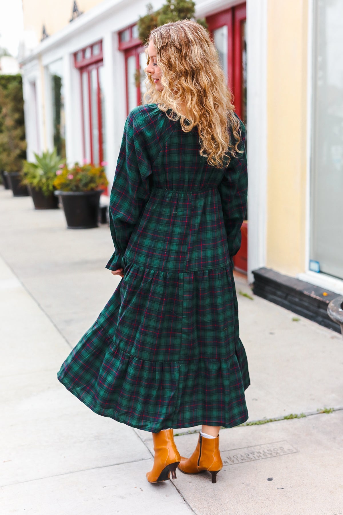 Plaid Maxi in Green