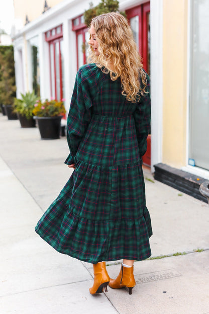 Plaid Maxi in Green