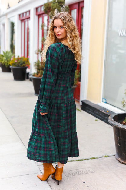 Plaid Maxi in Green