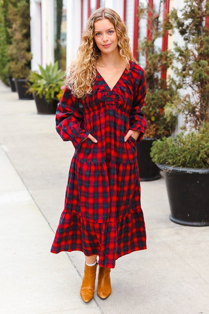 Plaid Maxi in Red