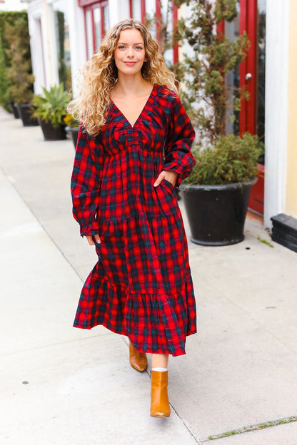 Plaid Maxi in Red
