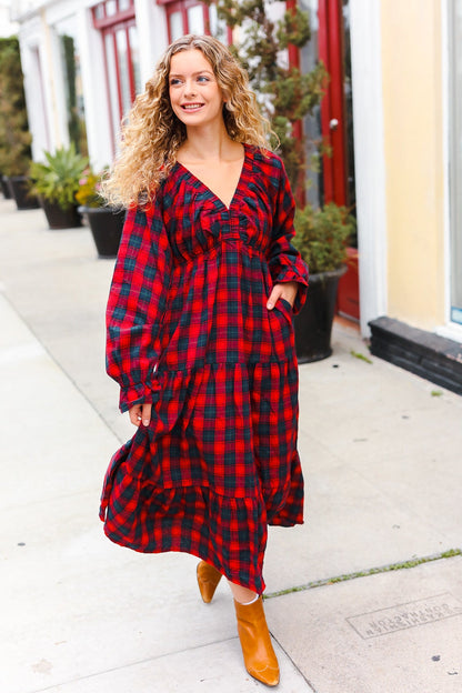 Plaid Maxi in Red