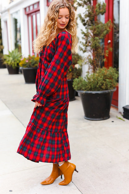 Plaid Maxi in Red