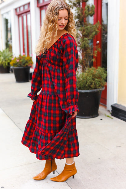 Plaid Maxi in Red