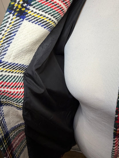 Amber Moon Revival: Oversized Red and White Shacket NWT