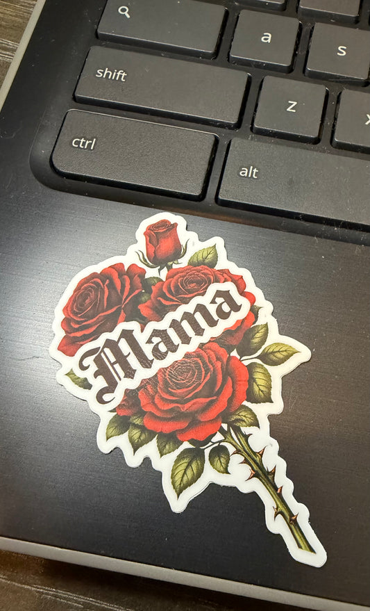 Amber Moon Boutique Rose Mama Sticker