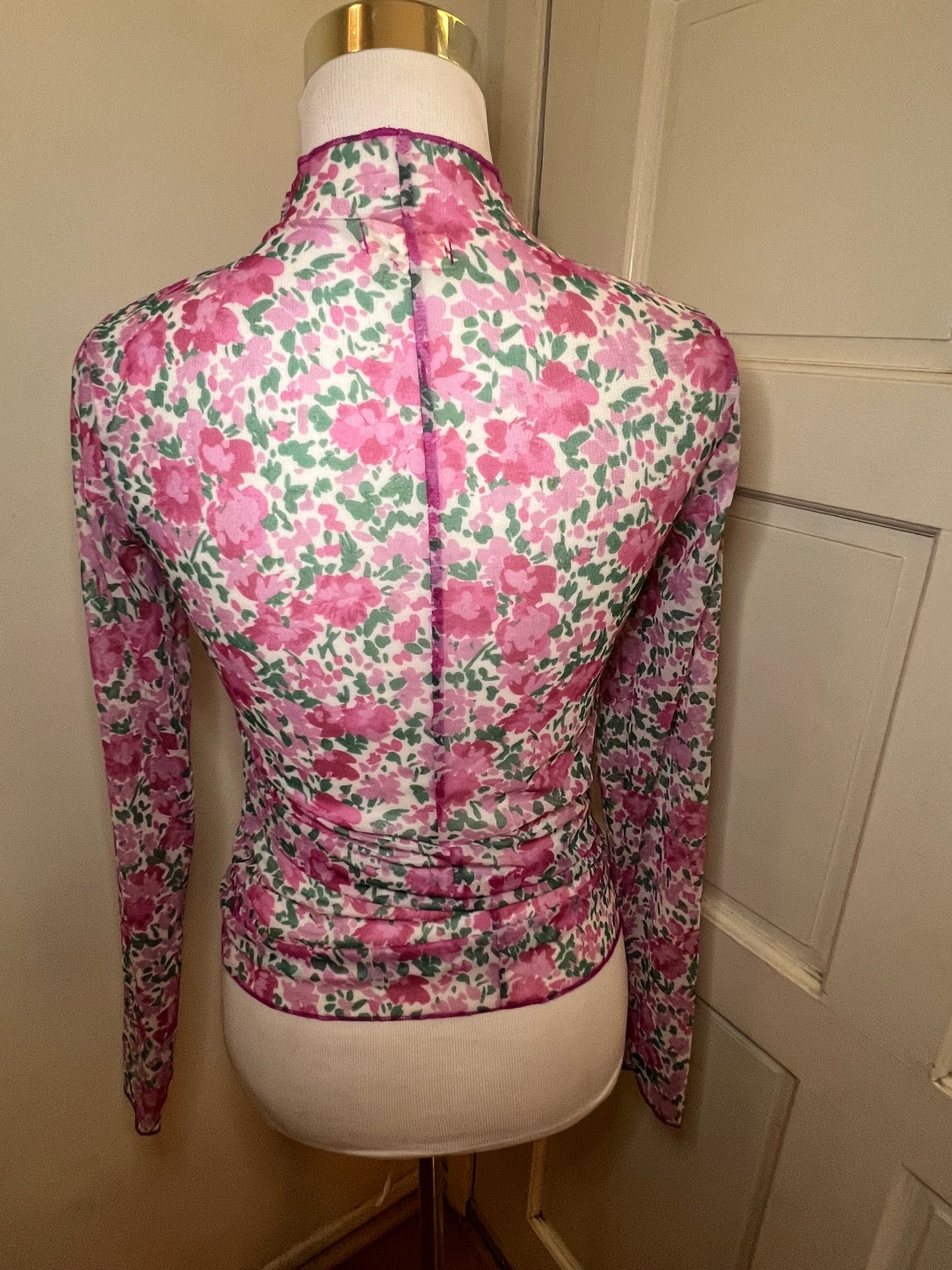 Amber Moon Revival: Mesh Floral Layering Top