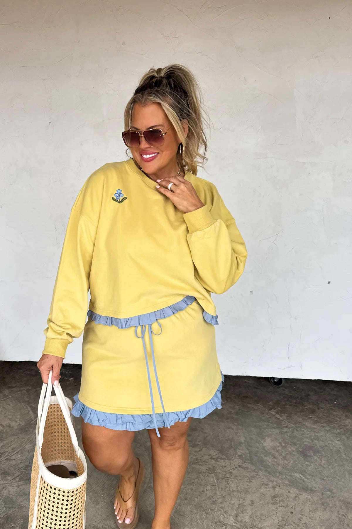 PREORDER: Spring Flower Skirt Set