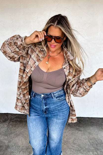 PREORDER: Juniper Bleached Plaid Top