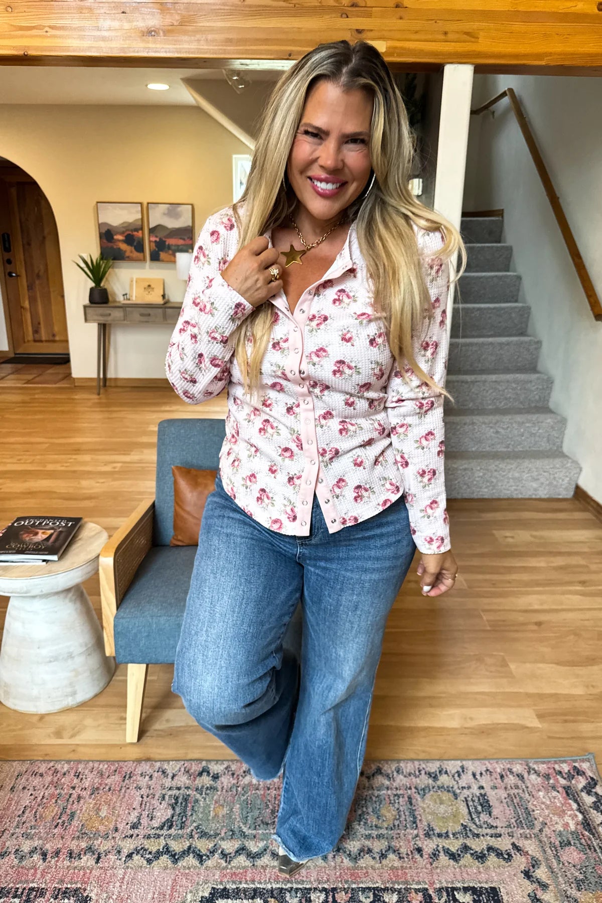 PREORDER: Kori Snap Button Waffle Top