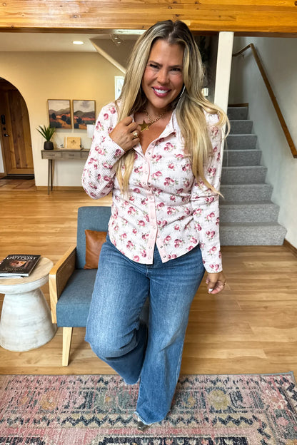 PREORDER: Kori Snap Button Waffle Top