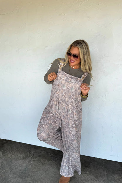 PREORDER: Camo Ribbed Overalls