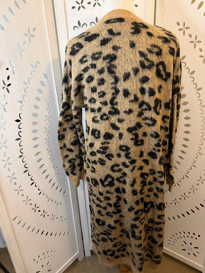 Amber Moon Revival: Long Leopard Cardigan Duster