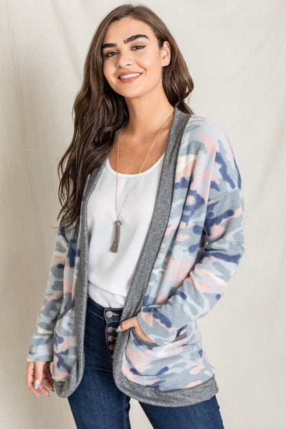 Camo Slouch Cardigan