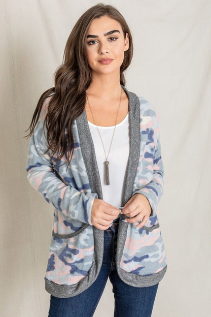 Camo Slouch Cardigan