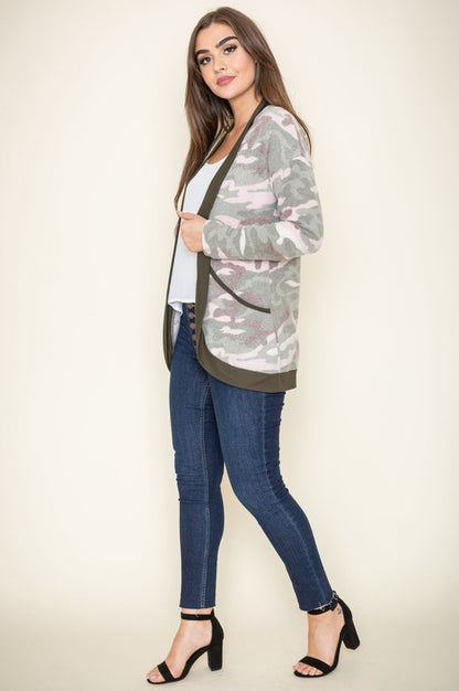 Camo Slouch Cardigan