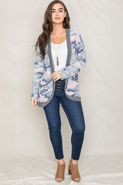 Camo Slouch Cardigan