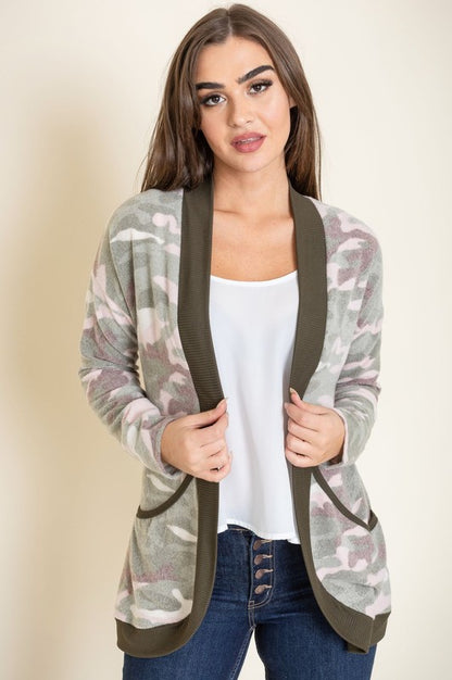 Camo Slouch Cardigan