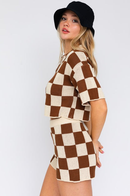 Crochet Checkered Top