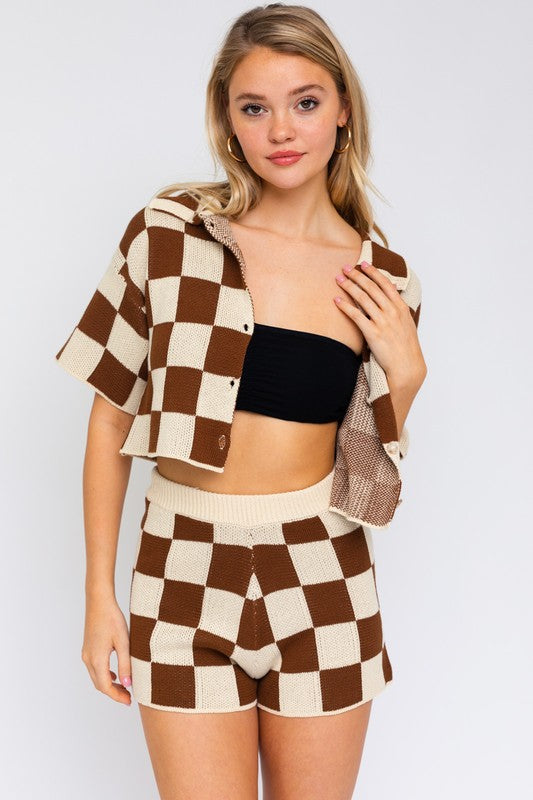 Crochet Checkered Top