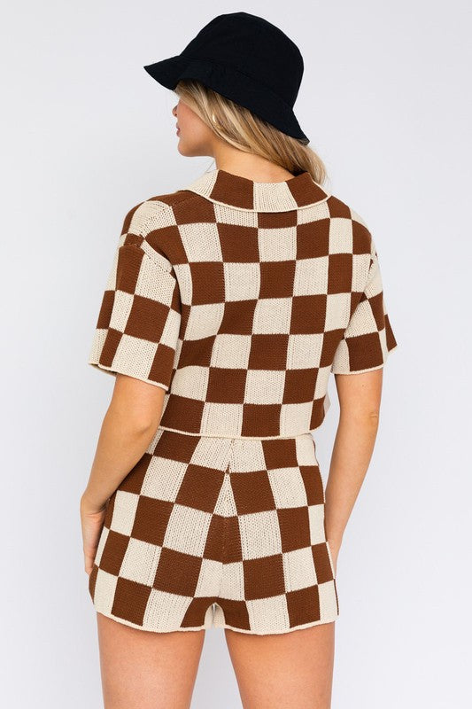 Crochet Checkered Top