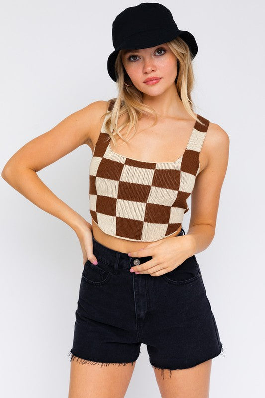 Lace Back Crochet Crop Top