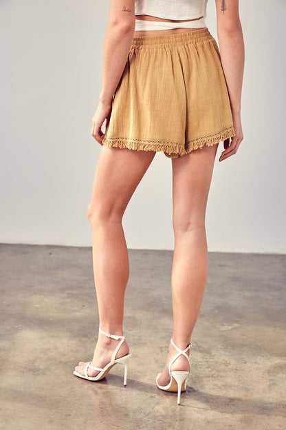Fringe Hem Shorts