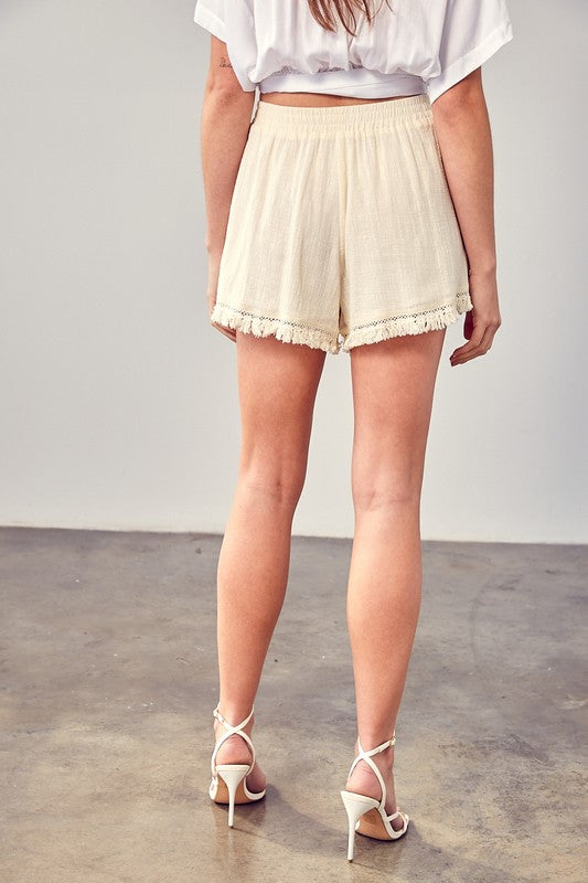 Fringe Hem Shorts