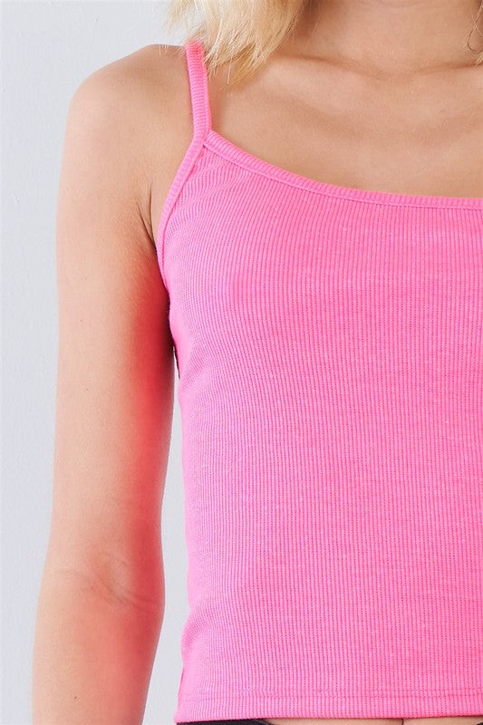 Neon Pink One Shoulder Top