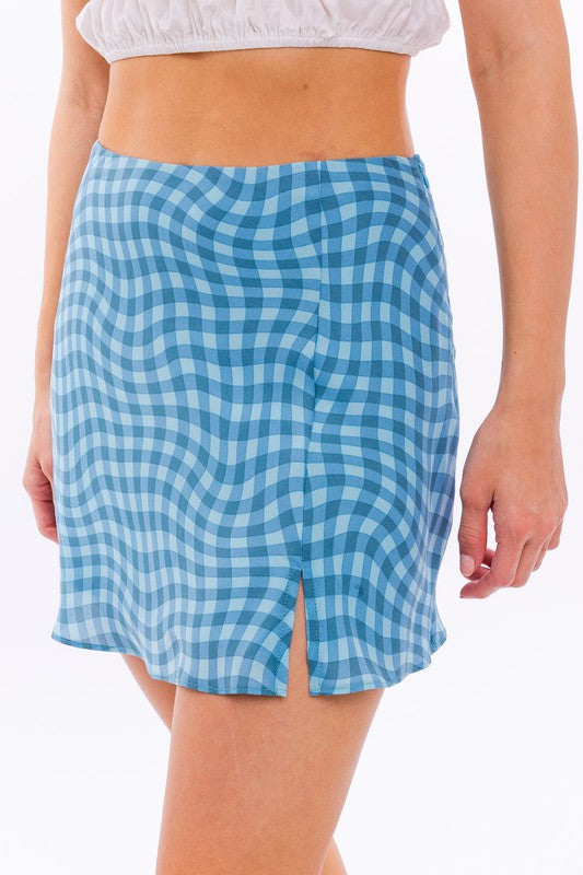 Milly Checkered Mini Skirt