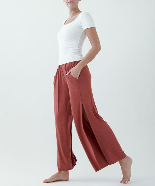 Organic Bamboo Split Leg Pants