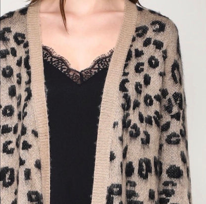 Amber Moon Revival: Long Leopard Cardigan Duster