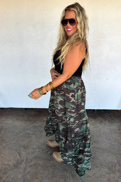 PREORDER: Hidden Gem Camo Maxi Skirt