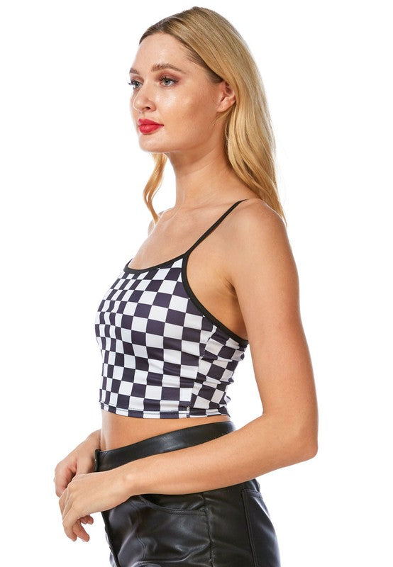Checkerboard Crop Top