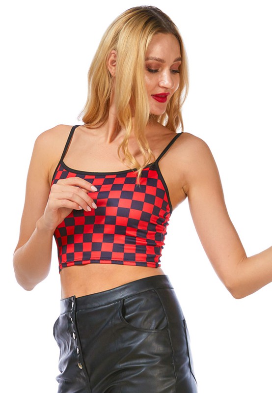 Checkerboard Crop Top