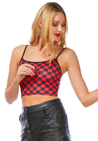 Checkerboard Crop Top