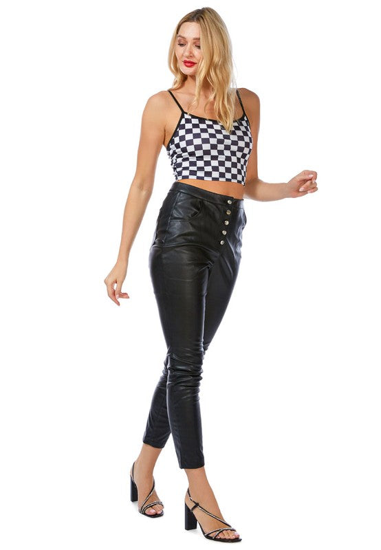 Checkerboard Crop Top