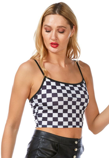 Checkerboard Crop Top